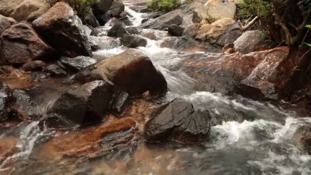 Scena skalista wodospad — Wideo stockowe