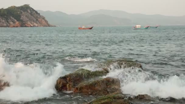 Havet vågor Vietnam — Stockvideo
