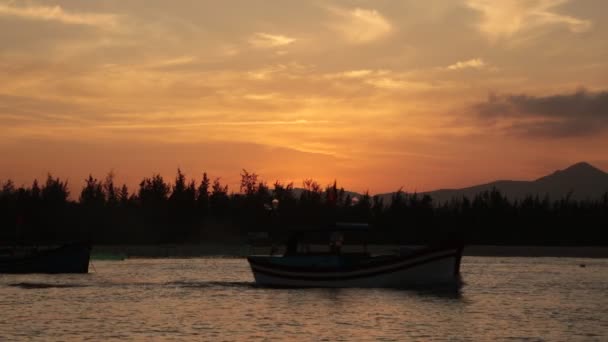 Solnedgången kvällen Sky Vietnam — Stockvideo