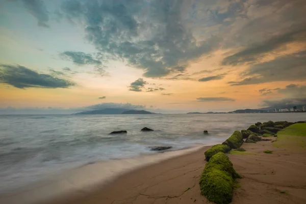 Nha Trang Bay Sunset Sky Vietnam Stock Picture