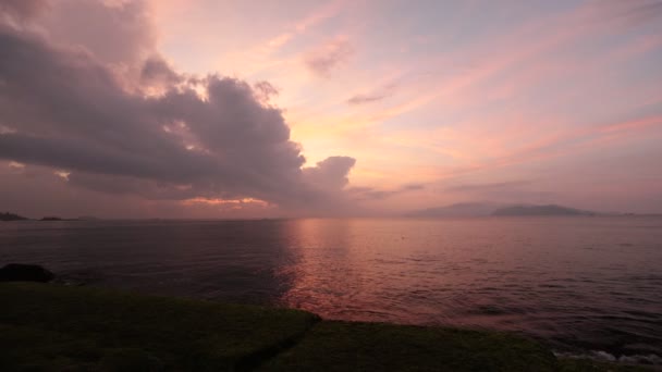 Nha Trang Bay Sunrise Sky Vietnam — 图库视频影像