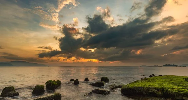 Nha Trang Bay Sunrise Sky Vietnam Стокове Фото