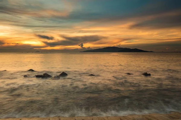 Sunrise Sky Nha Trang Bay Vietnam — Foto de Stock