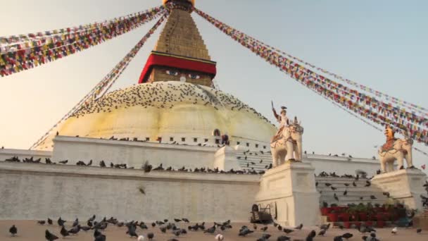 Boudha stupa en Nepal — Vídeo de stock