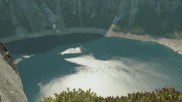 Fiordo in Norvegia. Vista dall'alto — Video Stock