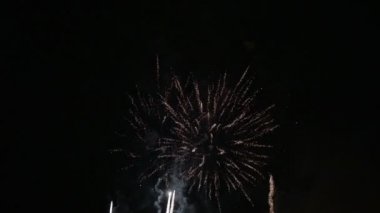Havai fişek performans. Gece şehir