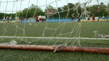 Futbol gates ve Amerikan futbolu. Düzgün ve yavaşça kaymak vurdu