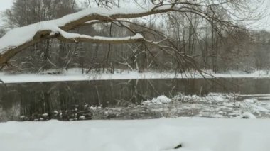 Nehri üzerinde. Profesyonel gimbal stabilazer kullanılan