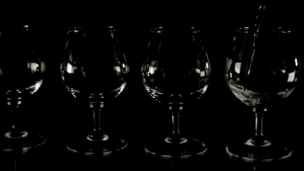 Fill wineglass. Slider shoot — Stock Video