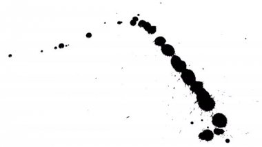 Siyah mürekkep kuru kağıt üzerinde damla.