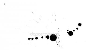 Siyah mürekkep kuru kağıt üzerinde damla.