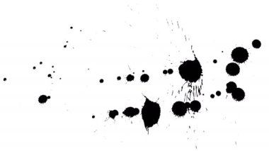 Siyah mürekkep kuru kağıt üzerinde damla.