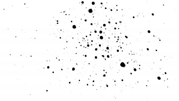 Black inks drop on dry paper. — Stock Video