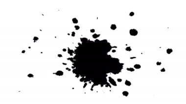 Siyah mürekkep kuru kağıt üzerinde damla.