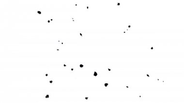 Siyah mürekkep ıslak kağıt üzerinde damla