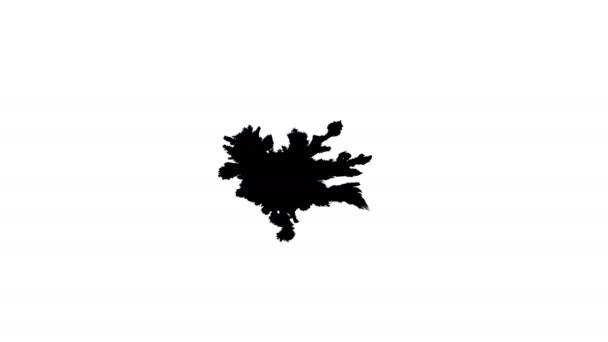 Černé inkousty přesuňte na mokrý papír — Stock video