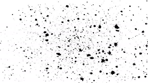 Muitas gotas de tinta no papel molhado 08 — Vídeo de Stock