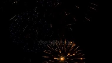 Fireworks uygulamasında şehir, zafer - slowmotion gün 60 fps