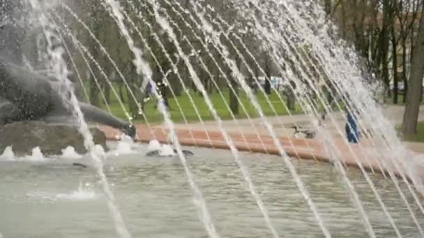 Gouttes d'eau dans la fontaine - ralenti 180 ips — Video