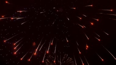 Fireworks uygulamasında şehir, zafer - slowmotion gün 60 fps