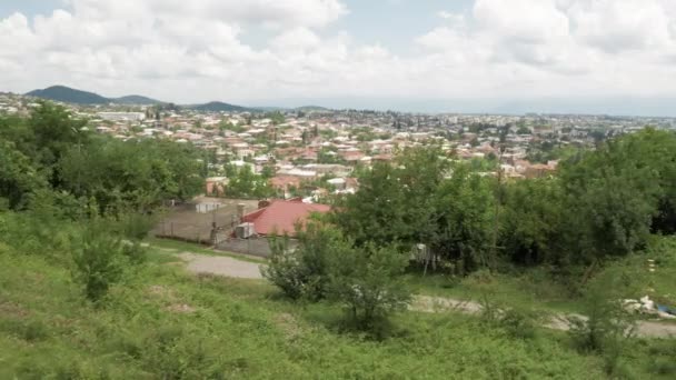 The view of city Kutaisi from Bagrati Cathedral area, Georgia — Stock Video