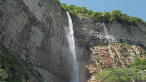 佐治亚州的高瀑布 Kinchkha — 图库视频影像