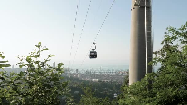 Cable de cuerda en las montañas, Batumi, Georgia — Vídeos de Stock