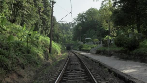 Ferrovia in estate calda. Georgia — Video Stock