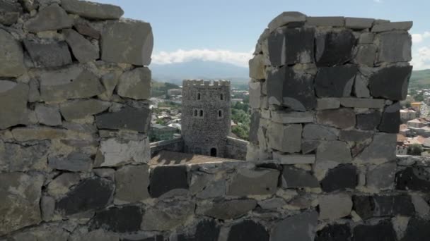 No telhado no Castelo de Rabati - Geórgia — Vídeo de Stock