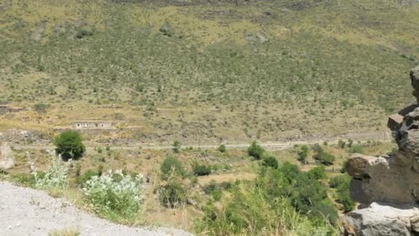 Vista desde la fortaleza de Khertvisi - Georgia — Vídeos de Stock