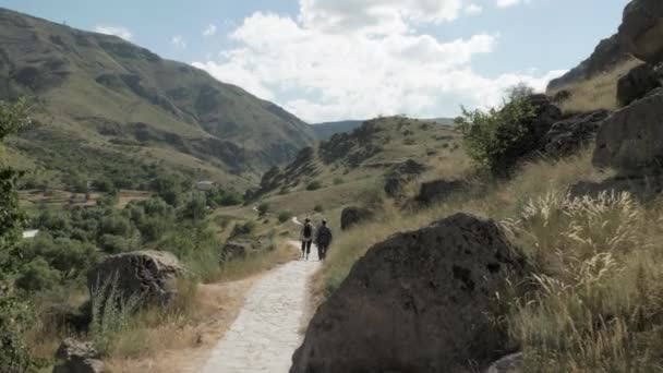 Древний пещерный монастырь Вардзия - Грузия — стоковое видео