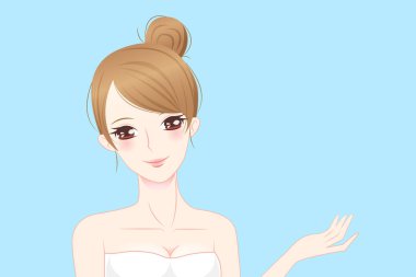 çizgi film kadın bir şey göstermek 