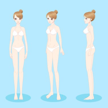 çizgi film kadın giyim bikini 