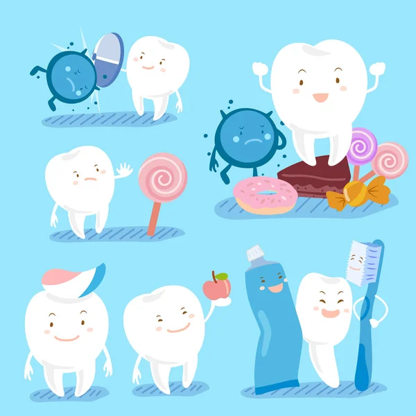 牙齿健康概念 — 图库矢量图片