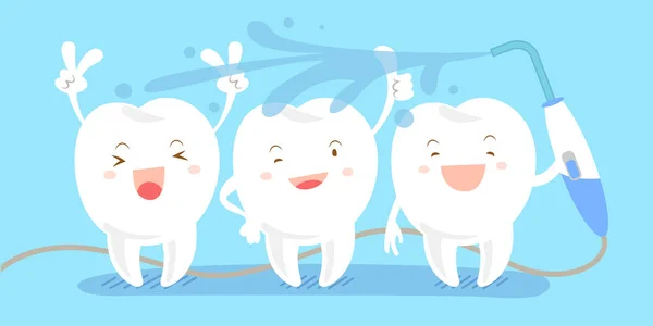 Lavare i denti concetto — Vettoriale Stock