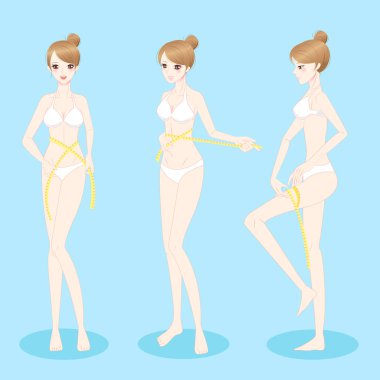 kadın ölçü bel ve bacak