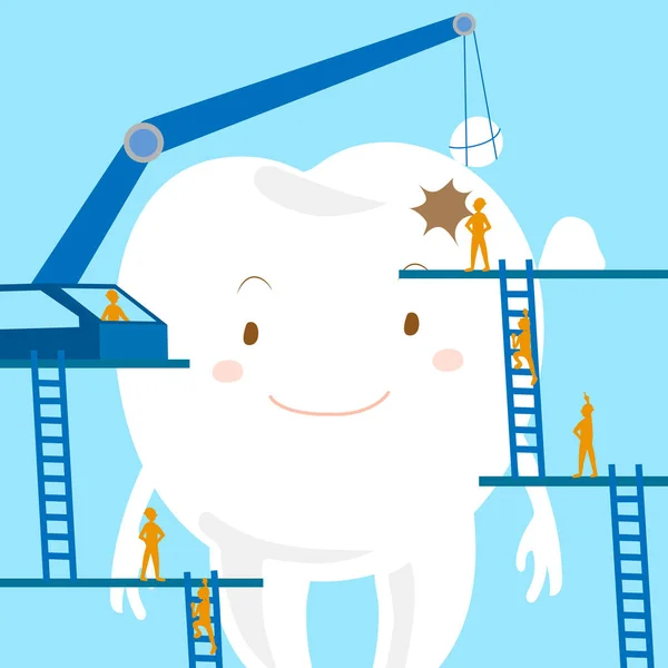 Cartoon dental care — Stock Vector