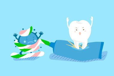 sevimli çizgi diş kullanmak Yapıştır 