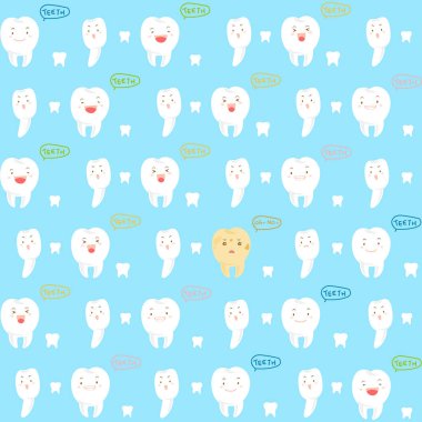 sevimli çizgi diş sorunsuz doku