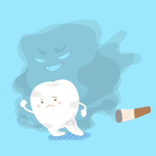 Ząb dzieli Cię od palenia — Wektor stockowy