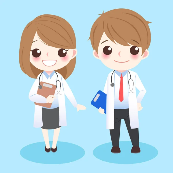 Cute cartoon doctors — Stock Vector