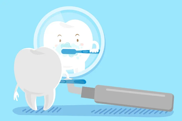 Cartoon tandborstning — Stock vektor