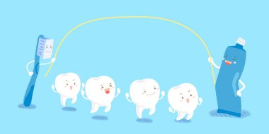 çizgi film diş oynamak mutlu 