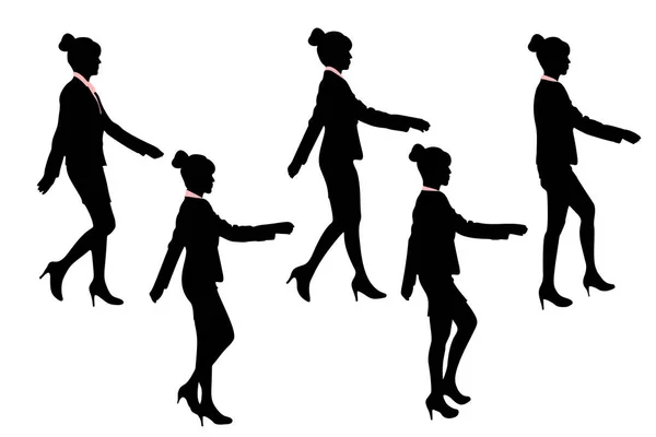 Silhouette de femme d'affaires — Image vectorielle