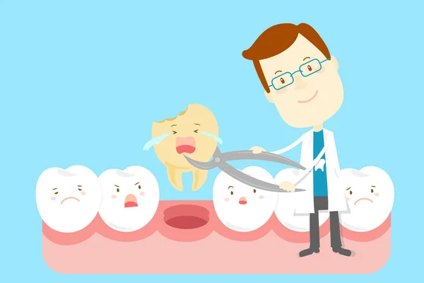 Problema de caries dental — Vector de stock