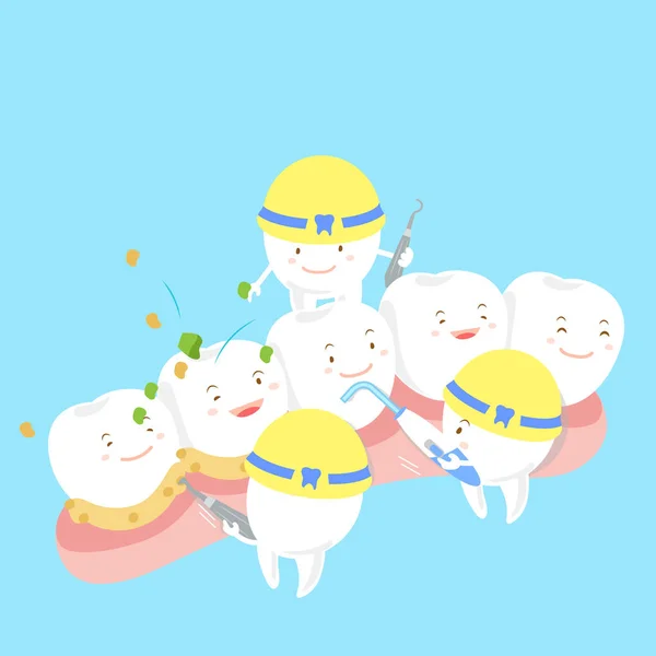 Cartoon tand på tandköttet — Stock vektor