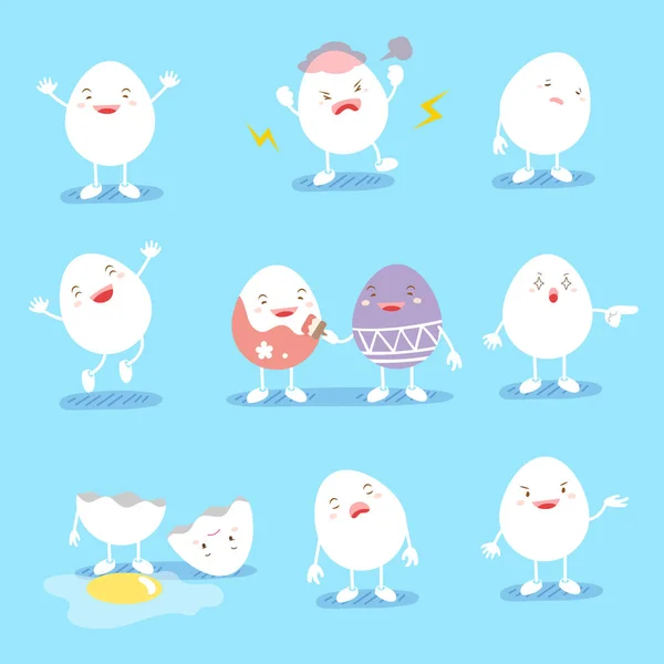 Słodkie jajko kreskówki — Wektor stockowy