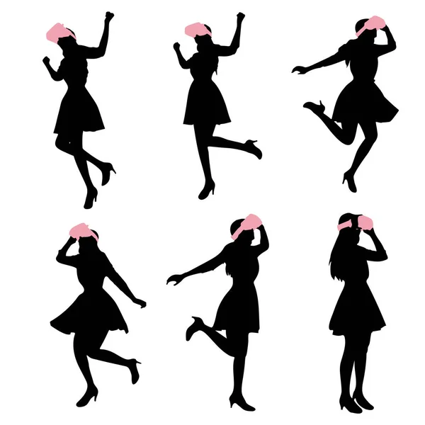 Silhouette de femme — Image vectorielle