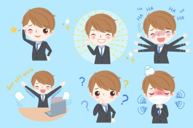 çizgi film iş adamı