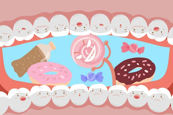 Diente con problema de caries — Archivo Imágenes Vectoriales